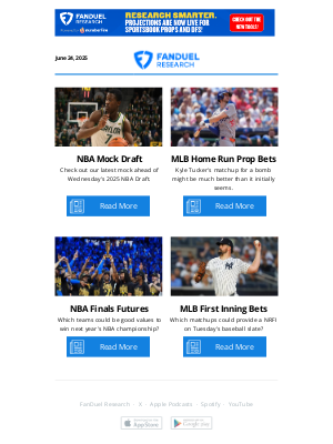 FanDuel - Final 2025 NBA Mock Draft