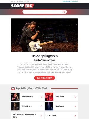 ScoreBig - Bruce Springsteen, Reba McEntire, Echosmith, Willie Nelson, and more!