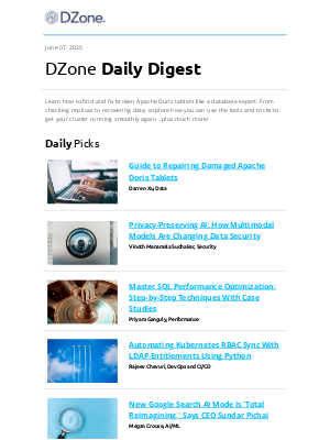 DZone - Fix your Apache Doris Tablets!