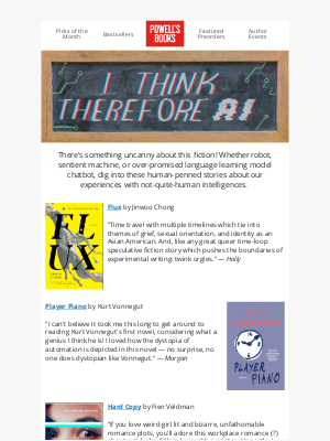 Powell's Books - 🤖 Explore human fiction about AI