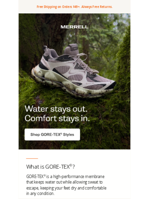 Merrell - GORE-TEX®: The waterproof technology that breathes