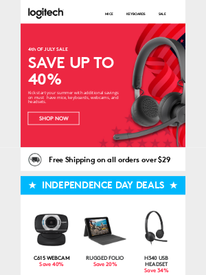 Logitech - SAVE UP TO 40% | 4th of July Sale Starts Now