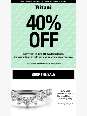 Ritani - Our Biggest Wedding Ring Sale of the Year Is Here 😱