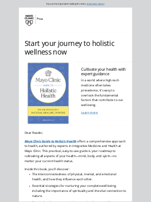 Mayo Clinic - Unlock your body’s natural healing powers