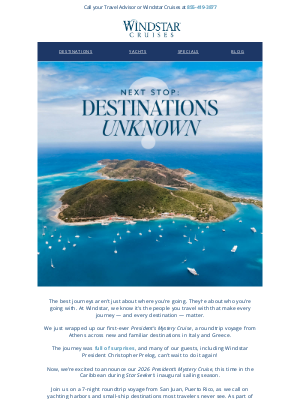 Windstar Cruises - Our Next Mystery Cruise Is Open! Guess Where It’ll Be…