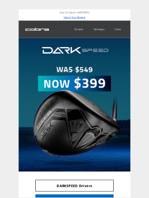 Cobra Golf - New Low Price - Shop DARKSPEED Today