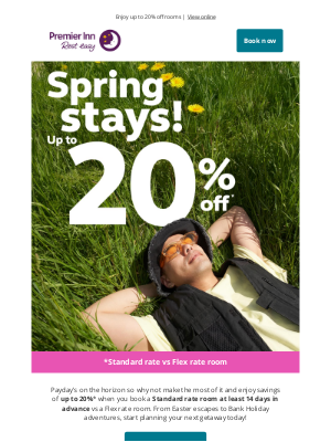 Premier Inn (United Kingdom) - Treat yourself this payday with a spring escape
