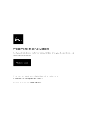 Imperial Motion - Customer account confirmation