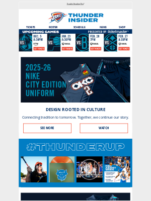 Oklahoma City Thunder - 👀Peep The New City Edition Uniforms
