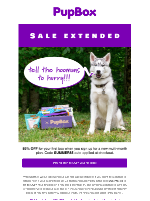 PupBox - ❗️SALE EXTENDED!!! Summer ☀️ SAVINGS 💰