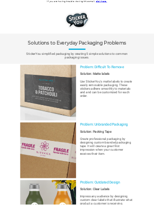 StickerYou - 5 Solutions to Everyday Packaging Solutions