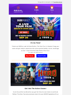 Regal Entertainment Group - Danny, Dude Perfect: The Hero Tour tickets are on sale now!