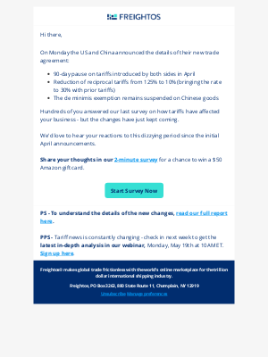 Freightos - May's Tariff Changes - How is Your Business Impacted?