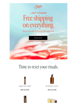 Saje Natural Wellness - Last chance for free shipping