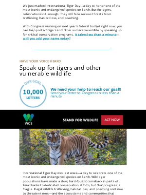 Wildlife Conservation Society - Making sure you saw this.