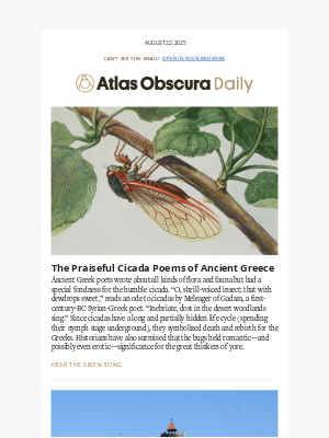 Atlas Obscura - Why Were Greek Poets Obsessed With Cicadas?