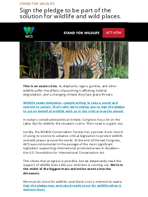 Wildlife Conservation Society - Be a voice for the voiceless—sign the wildlife pledge