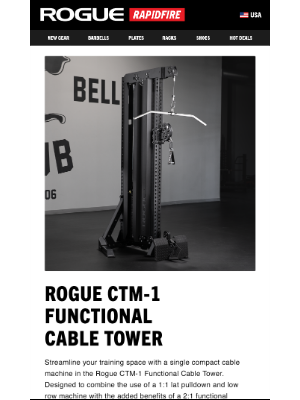 Rogue Fitness - Just Launched: Rogue CTM-1 Functional Cable Tower 1 & Rogue Monster Multi-Use Lat Seat