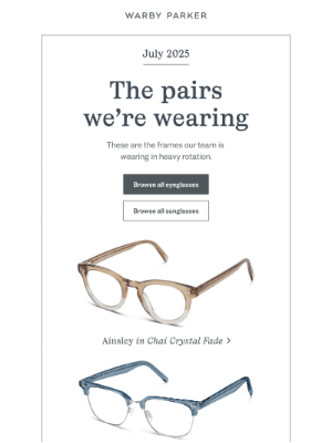 Warby Parker - Our picks for peak summer