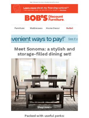 Bob's Discount Furniture - A dining set made for hosting ✅