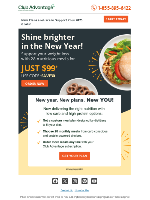 Nutrisystem - Act Fast! All-new plans are JUST $99!