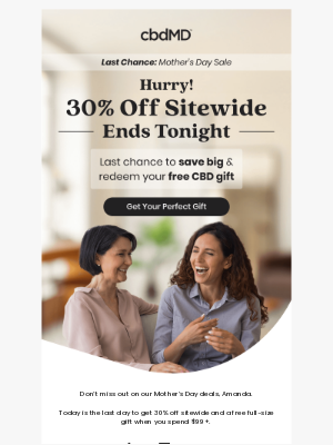 cbdMD - 🚨 Final Hours: 30% Off + Free CBD Gift with $99+