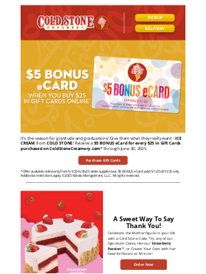 Cold Stone Creamery - Give the gift of Cold Stone!