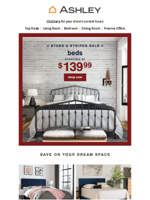 Ashley Furniture HomeStore - Beds From $139.99 💫 Wake up To Amazing Deals