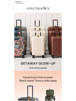Vera Bradley - Give your rolling luggage a refresh...