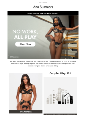 Ann Summers - Are You Bank Holiday Ready?💋