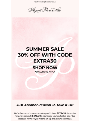 Agent Provocateur - Attention Provocateur | EXTRA30 Is Now Live