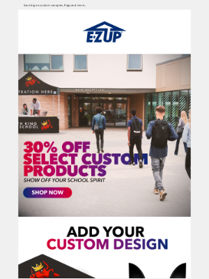 EZUP Instant Shelters - [30% Off] School Spirit Custom Printing 🚩