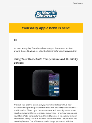 The Mac Observer - Using Your HomePod’s Temperature and Humidity Sensors, and More