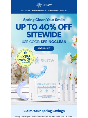 Snow - Flash That Smile: Up to 40% OFF + 20% More on Bundles!