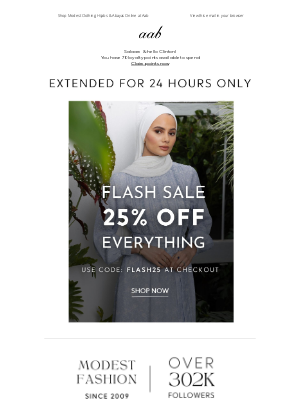 Aab (United Kingdom) - Extended: Flash Sale Ends in 24 Hours