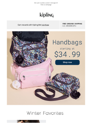 Kipling USA - $34.99 Bags! A Friday Treat!