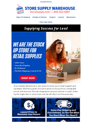 Store Supply Warehouse - We Are the Stock Up Store for Retailers