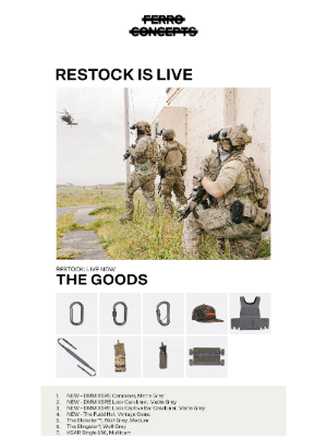 Ferro Concepts - STANDARD ISSUE - RESTOCK LIVE NOW