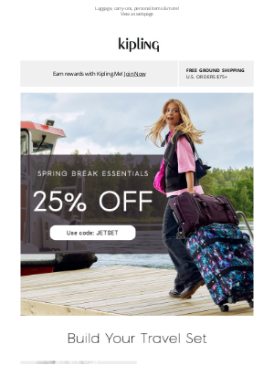 Kipling USA - 25% Off Spring Break Must-Haves!