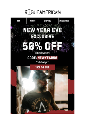 RogueAmericanApparel.com inc - Happy New Year | Grab 50% Off 🔥