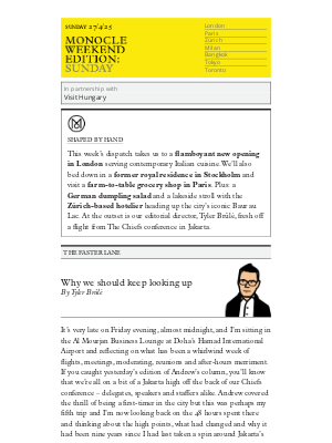 Monocle - The Monocle Weekend Edition – Sunday 27 April 2025