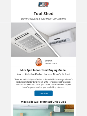 Build - Explore Mini Split Indoor Units 