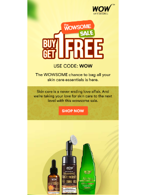 WOW Skin Science - 🥳 Double the fun: Buy 1 Get 1 FREE 🤩