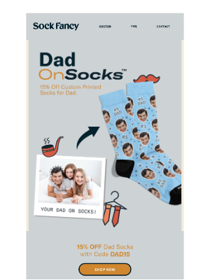 Sock Fancy - NEW Personalized Dad Socks!