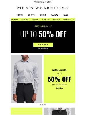 Shop up to 50% off! That's not a typo.