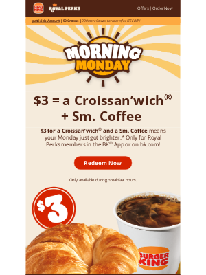 Burger King - 🥐☕ Morning Monday is here again