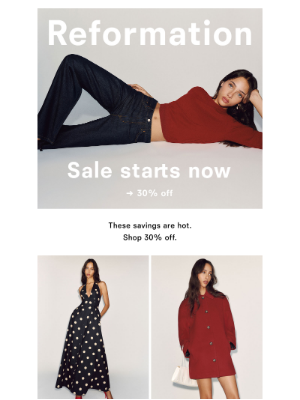 Reformation - SALE STARTS NOW
