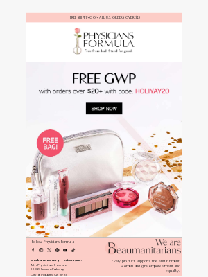 Physicians Formula - Free Bag with Orders over $20!