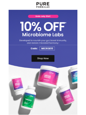 PureFormulas - Reset your gut: Save 10% OFF on Microbiome Labs 🌀