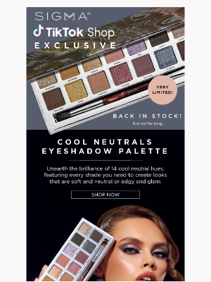 Sigma Beauty - Best-Selling Cool Neutrals is BACK IN STOCK! 😍